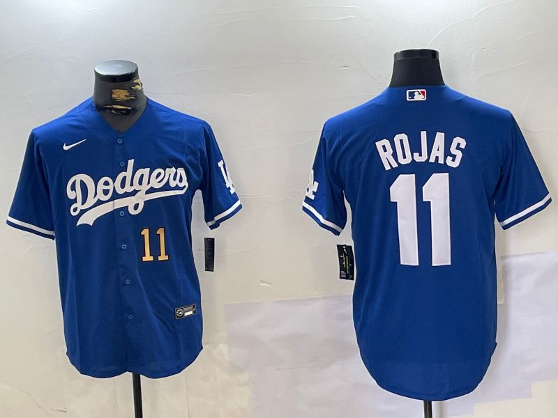 Men Los Angeles Dodgers #11 Rojas Blue Game 2024 Nike MLB Jersey style 4->->MLB Jersey